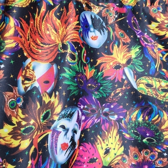 Vittorio Farino Colorful Button Up Shirt. Mardi Gras Vibrant. Masks Colorful XX - Picture 9 of 12